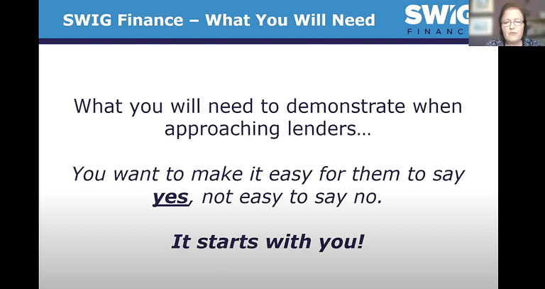 Screengrab of Finding Finance Presentation