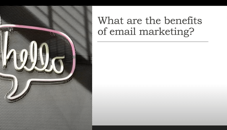 Screenshot of Benefits of Email Marketing Presentation